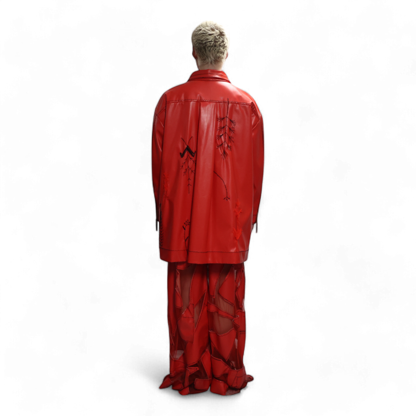 SAVOTTA Punainen Vegaaninen Nahkatakki